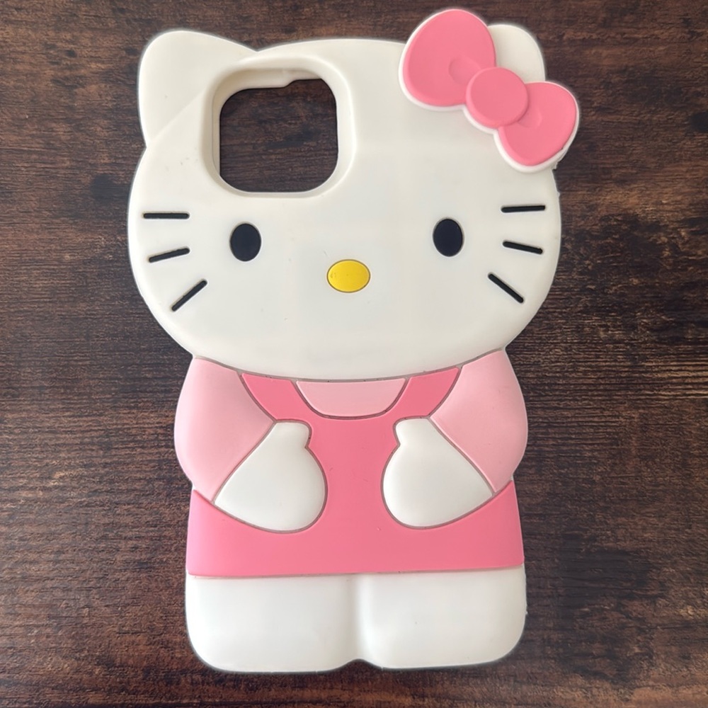 Iphone 13 Hello Kitty Phone Case Cute Kawaii 3D Soft Silicone Phone Case